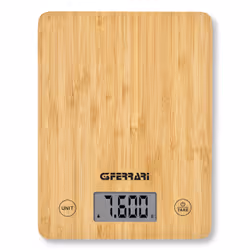 G3 Ferrari G20166, Balance de ménage électronique, 10 kg, 1 g, Bambou, Bambou, Bambou