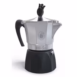 Caffè Borbone MokaCiao, Cafetière à piston, Dosette de café, Noir, Argent