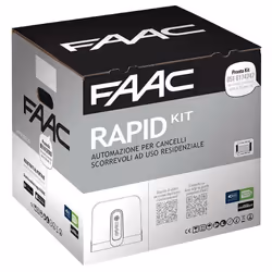 Rapid kit Faac 24V Kit portail coulissant automatisme 400KG cyclo safe&green 1059995