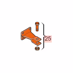FAAC - PIÈCE DÉTACHÉE ORIGINALE FIXATION FRONTALE 400/87 LNPOUR 400 CBAC L. 7220365