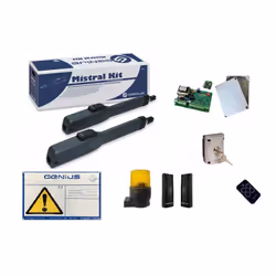 GENIUS 51700781 Kit Mistral - fréquence 433 MHz - RC Kit pour l'automatisation de portails battants FAAC GENIUS MISTRAL 300 A ...