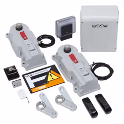 FAAC Kit d'automatisation pour portails à deux vantaux Kit POWER 24V Automatisme électromécanique souterrain 24V Largeur maxi ...