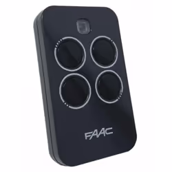 La télécommande FAAC XT4 433 RC (SKU 787456) est une télécommande radio à émetteur 4 canaux , conçue pour le contrôle des aut ...