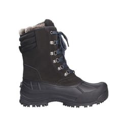 Chaussures dhiver CMP Kinos WP pour homme en cuir noir à lacets - Basse - Plat