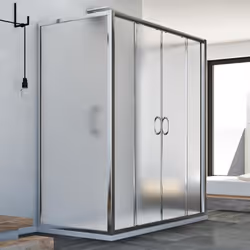 Cabine douche Replay Trio 2 portillons 70x140x70 CM H185 granité C