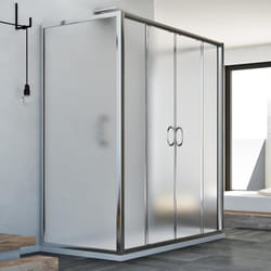 Cabine douche Replay Trio 2 portillons 70x140x70 CM H185 granité C