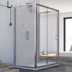 Cabine douche 70x110x70 CM H185 trasparent modèle Replay Trio avec 1 portillon