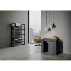 Table console extensible - VENUS - anthracite - 296 cm - 10 places - moderne