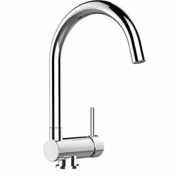 PRODUIT art nr.: VZSU010100 couleur: Chromé Mitigeur evier robinet cuisine Bec pivotant 360° et rabattable 6 cm pour un évier ...