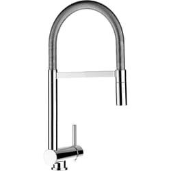 Robinet de Cuisine Mitigeur rabattable sous fenetre 60mm chrome robinet bec chrome orientable et douchette 2 jets detachable Vizio