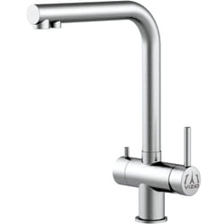 Robinet de Cuisine Mitigeur 3 voies en acier inoxydable chirurgical 316 brosse mat robinet bec pivotant 360 Vizio