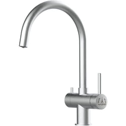 Robinet de Cuisine Mitigeur 3 voies en acier inoxydable chirurgical 316 brosse mat robinet bec cygne pivotant 360 Vizio