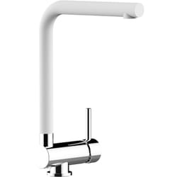 Robinet de Cuisine Mitigeur rabattable sous fenetre 60mm chrome robinet bec quartz blanc pivotant 360 VIZIO