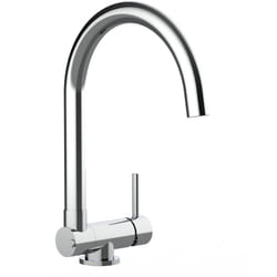 Robinet de Cuisine Mitigeur rabattable sous fenetre 45 mm chrome robinet bec cygne pivotant 360 Vizio