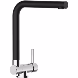 PRODUIT art nr.: VZSU410202 couleur: Chromé / Quartz Noir Mitigeur evier robinet cuisine Bec pivotant 360° et rabattable 4,5  ...