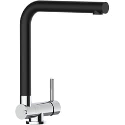 Robinet de Cuisine Mitigeur rabattable sous fenetre 45 mm chrome robinet bec quartz noir pivotant 360 Vizio