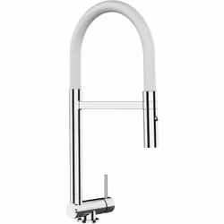 PRODUIT art nr.: VZSU411001 couleur: Chromé / Blanc Mitigeur evier robinet cuisine Bec pivotant 360° et rabattable 45 mm pour ...