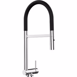 PRODUIT art nr.: VZSU411002 couleur: Chromé / Noir Mitigeur evier robinet cuisine Bec pivotant 360° et rabattable 45 mm pour ...