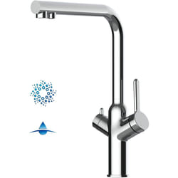 Vizio - Robinet de Cuisine Mitigeur 4 Voies chrome pour système de carbonatation et filtration/purification d'eau bec pivotant 360 - bod