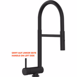 INFO PRODUIT SKU: VZSUL11022 Couleur: Noir Mat Mitigeur evier robinet cuisine noir mat bec pivotant 360° et rabattable à 6 cm ...