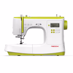 Necchi NC-102D, Vert, Blanc, Machine à coudre automatique, coudre, en une étape, LCD, Boutons, Rotatif