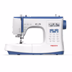 Necchi NC-103D, Bleu, Blanc, Machine à coudre automatique, coudre, en une étape, LCD, Boutons, Rotatif