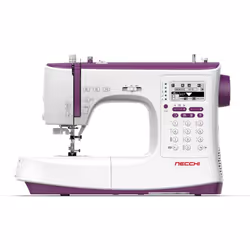 Necchi NC-204D, Violet, Blanc, Machine à coudre automatique, coudre, LCD, Boutons, Rotatif, Electrique