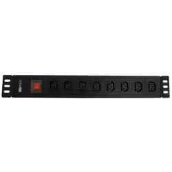 WP WPN-PDU-I05-08, Basique, 1.5U, horizontale/verticale, Aluminium, Noir, 8 sortie(s) CA