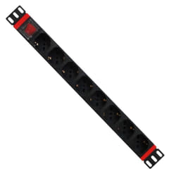 WP WPN-PDU-C01-08 unité de distribution d'énergie 8 sortie(s) CA 1U Noir, Rouge
