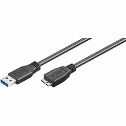 Ewent EC1015, 1 m, USB A, Micro-USB B, USB 3.2 Gen 1 (3.1 Gen 1), Mâle/Mâle, Noir