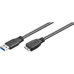 Ewent EC1017 câble USB 3 m USB 3.2 Gen 1 (3.1 Gen 1) USB A Micro-USB B Noir