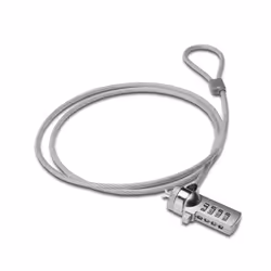 Ewent EW1241, 1,5 m, Verrouillage à combinaison, Acier, Acier zingué, Argent