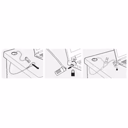 Ewent EW1241 câble antivol Argent 1,5 m