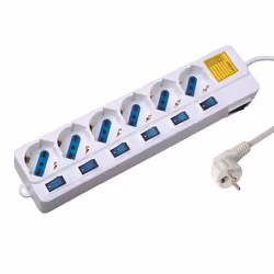 Ewent EW3932, 6 sortie(s) CA, Type F, 2500 W, Blanc, 1,5 m