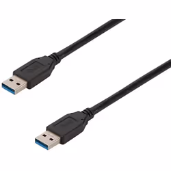 Ewent EC1021, 1 m, USB A, USB A, USB 3.2 Gen 1 (3.1 Gen 1), Noir