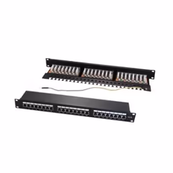 WP WPC-PAN-6AF-24, RJ-45, U/FTP (STP), Noir, SECC, Montage de rack, 1U