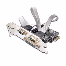 Ewent EW1158, PCIe, Parallèle, Série, VGA, Profil bas, PCI 1.1, RS-232, Métallique