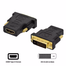 Ewent EC1371 changeur de genre de câble DVI-D 24+1 HDMI Noir