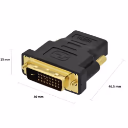 Ewent EC1371 changeur de genre de câble DVI-D 24+1 HDMI Noir