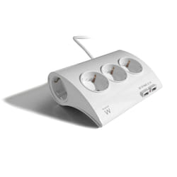 Ewent EW3935 multiprise 1,5 m 5 sortie(s) CA Intérieure Blanc