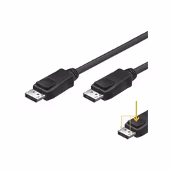 Ewent EC1401, 2 m, DisplayPort, DisplayPort, Mâle, Mâle, Noir