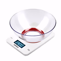 G3 Ferrari G20071, Balance de ménage électronique, 5 kg, 1 g, Rouge, Blanc, Comptoir, Rectangle