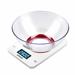 G3 Ferrari G20071 escabeaux de cuisine Rouge, Blanc Comptoir Rectangle Balance de ménage électronique