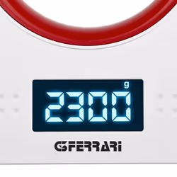 G3 Ferrari G20071 escabeaux de cuisine Rouge, Blanc Comptoir Rectangle Balance de ménage électronique