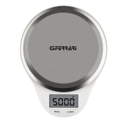 G3 Ferrari Maddy Acier inoxydable, Blanc Comptoir Ovale Balance de ménage électronique