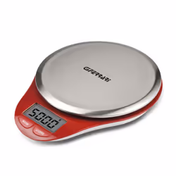 G3 Ferrari Maddy Rouge, Acier inoxydable Comptoir Ovale Balance de ménage électronique