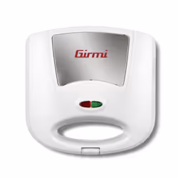 Girmi TS03 gaufrier et appareil à croque-monsieur 750 W Acier inoxydable, Blanc