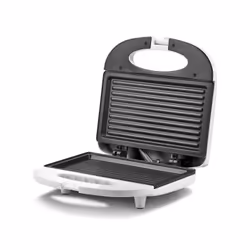 Girmi TS03 gaufrier et appareil à croque-monsieur 750 W Acier inoxydable, Blanc