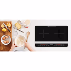 G3 Ferrari Dinamiko Duo Noir Comptoir 56 cm Plaque avec zone à induction 2 zone(s)