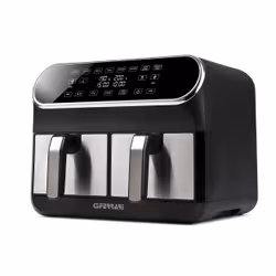 G3 Ferrari G10150, Friteuse d’air chaud, 8 L, 1,8 kg, 200 °C, Double, Noir, Acier inoxydable